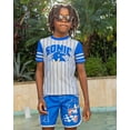 thumbnail image 2 of SEGA Sonic The Hedgehog Rash Guard and Swim Trunks Outfit Set UPF 50+ Little Kid to Big Kid, 2 of 5