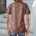 thumbnail image 4 of Askfv Women Love Print Tops Blouses Casual T-Shirt Short Sleeve Tee Tops, 4 of 5