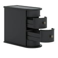 thumbnail image 2 of Side End Table, C Black Frame, Silver Metal Knobs 2 Drawer, 24 Inch, 2 of 5