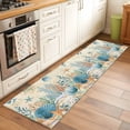 thumbnail image 2 of Runner Rug 2'x6', Teal Blue Coastal Washable Non-Slip Hallway Runner Rugs, Summer Beach Starfish Shell Coral Nautical Retro Bedside Rugs Floor Mats Carpet Runners for Kitchen Bathroom Laundry Room, 2 of 8