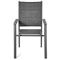 thumbnail image 6 of Gymax 10PCS Stackable Patio Dining Chair Aluminum Armchair w/ Cotton Padded Seat, 6 of 7