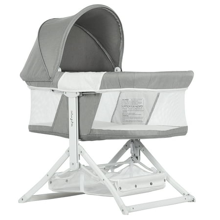 UPC: 0811048036483 | Dream On Me 2-in-1 Convertible Insta Fold Bassinet and Cradle  Lightweight and Portable  Light Grey