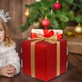 thumbnail image 4 of UPOUART Festive Style Christmas Present Box Red Paper 1Set, 4 of 8