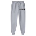 thumbnail image 3 of Women's 2 Piece Sweatsuits Long Sleeve Jesus Letter Print Christian Hooded Pullover Tops and Jogger Pant Casual Fall Comfy Fashion Tracksuit Sets, 3 of 6