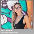 thumbnail image 4 of OPTOFENDY Blue Light Blocking Glasses Anti Eyestrain Blue Light Glasses for Women Men TV Phone Computer Eyeglasses, 4 of 7