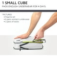 thumbnail image 6 of Compression Packing Cubes for Travel - Luggage and Backpack Organizer Packaging Cubes for Clothes (White and Green, 2 Piece Set), 6 of 9