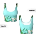 thumbnail image 5 of Lsque Tropical Pineapple Printed Women'S Sports Bra, Compression, Moisture Wicking, High-Impact Sports Bra For Women,Supportive sports bra-Small, 5 of 9