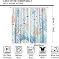 thumbnail image 2 of Coastal Sea Animals Curtain,Watercolor Colorful Nautical Sea Horse Shells Coral Tropical Fish Seaworld Rod Pocket Window Treatment Curtains for Home Decor Living Room 21x54in,2 Panel Set, 2 of 6