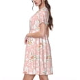 thumbnail image 2 of Disketp Easter Bunny para Vestido de Manga Corta para Mujeres, Vestidos de Verano para Mujeres, Casual y Holgado para la Playa, 2 of 6