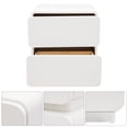 thumbnail image 3 of White Bedroom Nightstand Modern Bedside Table End Table with 2 Drawers, 3 of 10