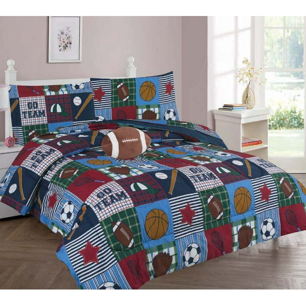 6 Pc Twin Race Car Complete Bed In A, Twin Size Race Car Bedding