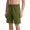 thumbnail image 3 of lcziwo Mens Gym Shorts Classic Fit Outdoor Trunks with Pockets Big and Tall Hiking Fishing Holiday Work Shorts Army Green L, 3 of 8