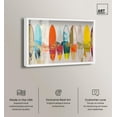 thumbnail image 2 of Surfboard Horizons II Shadowbox Print Maximalist Wall Decor by Art Remedy, White Frame, 15 x 10, 2 of 7