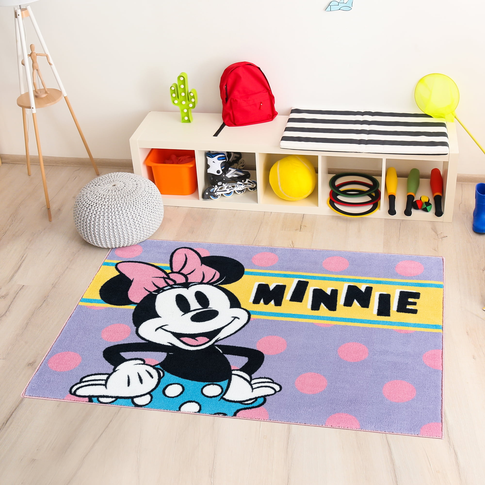 Disney Licensed Minnie Dots Youth Printed Area Rug, 3x5