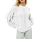 thumbnail image 1 of Suéter de cuello redondo para mujer, moda de color liso, manga larga, cuello redondo, suéter hueco, blusa de acrílico para mujer de ocio, 1 of 5