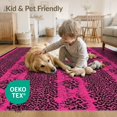 thumbnail image 4 of ODIKA Pink Print Leopard Spotted Diagonal Cheetah Abstract Inspired for Dining Room, Basement, Large Office, Non-Slip Chair-Friendly, 4 of 7