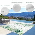 thumbnail image 3 of Green Leaf Outdoor Rug 3x5 Ft - Reversible Patio Rug Outdoor Camping Rugs, Fall Plant Country Vintage Watercolor White Washable Indoor Outdoor Area Rugs, Non-Slip Outdoor Carpet Runner for Deck/Porch, 3 of 8