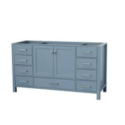 ARIEL CAMBRIDGE 60 IN. SINGLE SINK BASE CABINET IN GREY