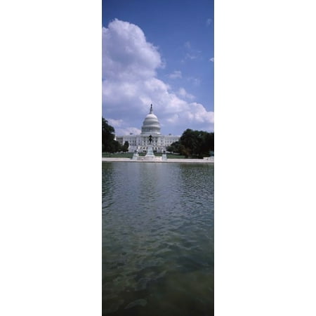 Reflecting pool with a government building in the background Capitol Building Washington DC USA Canvas Art - Panoramic Images (36 x