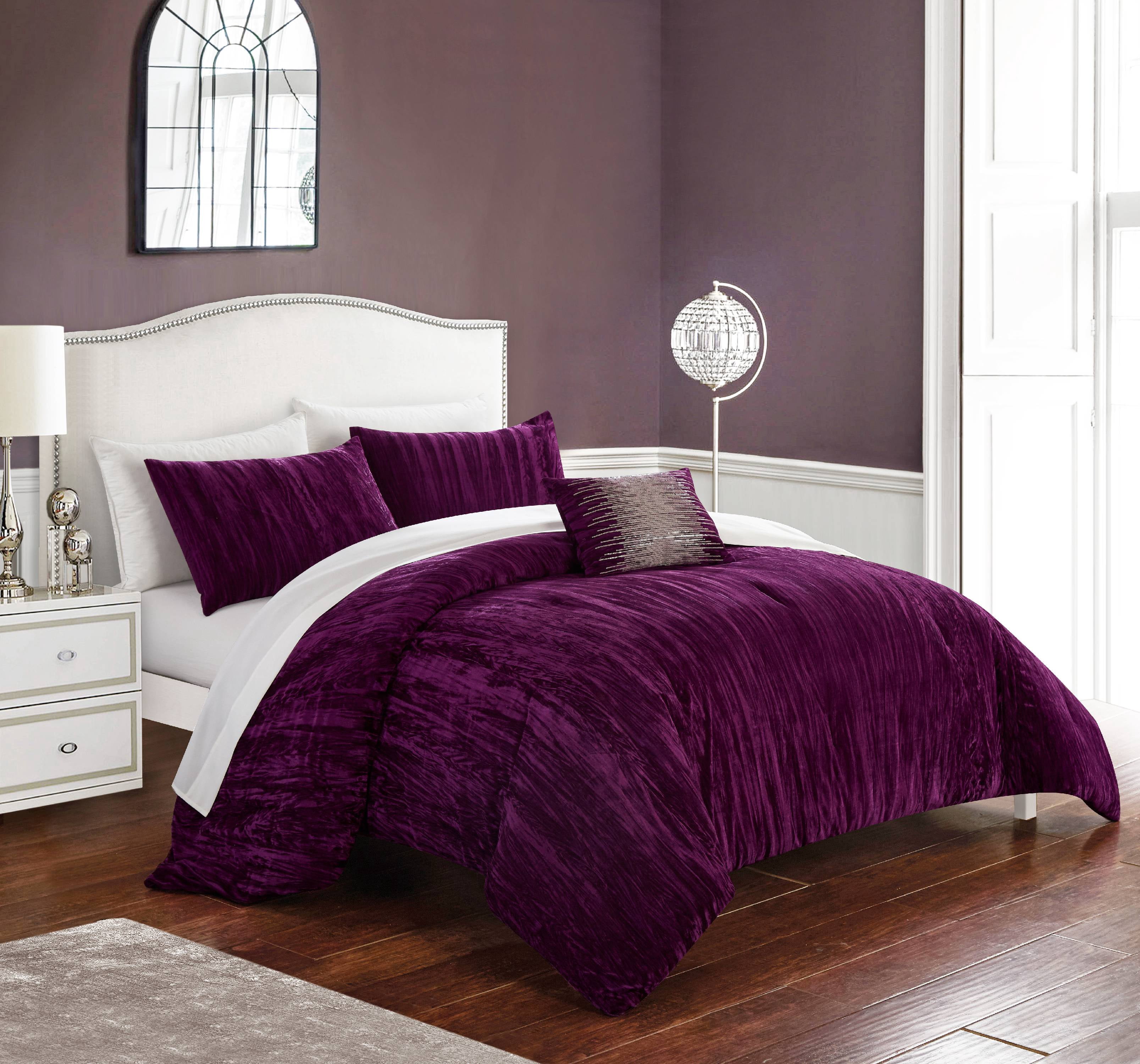 Crinkle Crushed Velvet Bed 