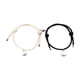 thumbnail image 2 of 2Pcs Lovers Matching Bracelet de distancia magnética para mujeres y hombres, el tamaño es adecuado para la mayoría de las personas Negro beige Yinane Pulsera Distancia, 2 of 7