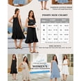 thumbnail image 5 of Fiophy 100% Linen Dress V Neck Pleated Button Front Sleeveless Wide Strap Summer Casual Ruffle Midi Summer Dresses, Black,L, 5 of 8