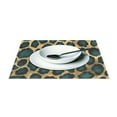 thumbnail image 3 of Ryvnso Placemats Set of 6 Green Leopard Pattern Dining Mats Heat-Resistant Non-Slip Washable Table Mat, 3 of 8