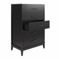 thumbnail image 6 of Pemberly Row Tall 5 Drawer Dresser in Black w/ White Marble Top, 6 of 9