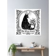 thumbnail image 2 of The Plant Lover – Gothic Black Cat & Botanical Art Poster Wall Art, Modern Wall Decor For Living Room Bedroom, 30x30 UNFRAMED, 2 of 3