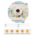 thumbnail image 6 of 15 Inch Round Placemats Set of 6, Easter Non Slip Heat Insulation PP Table Mats, Colorful Eggs Rabbit Flowers Leaves Blue Plaid Washable Place Mats for Kitchen Dining Party Table Decor, 6 of 7