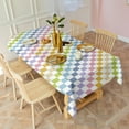 thumbnail image 3 of Colorful Checkerboard Pattern Rectangle Tablecloth 60"x120",Waterproof Polyester Rectangle Table Cloth, Wipeable Spillproof Polyester Tablecloth for Dining, Camping, Indoor and Outdoor, 3 of 6