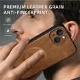 thumbnail image 6 of Allytechgroup Magnetic for iPhone 13 Case, Compatible with MagSafe Support Magnetic Car Phone Mount PU Leather Slim Phone Case for Women Men for iPhone 13, Brown, 6 of 10