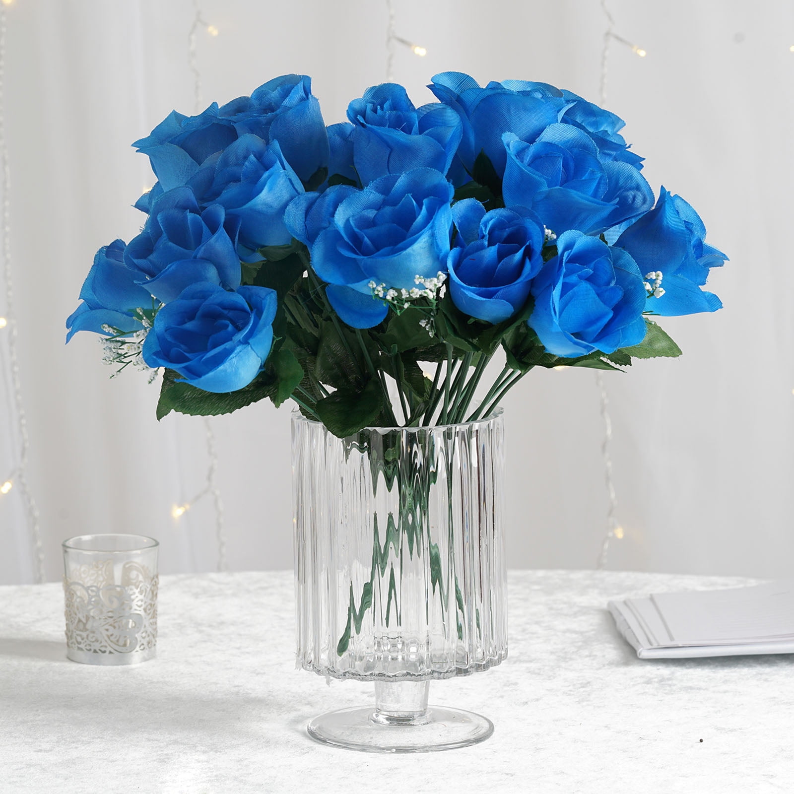 84 Turquoise SILK ROSE BUDS Wedding Party Flowers Bouquets Decorations on SALE
