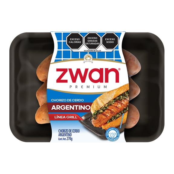 Chorizo de cerdo Zwan argentino premium línea grill 270 g