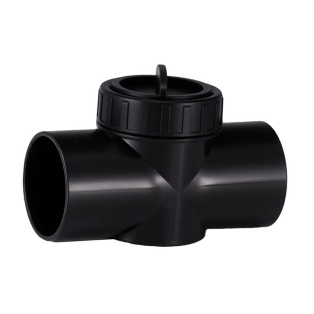 S SERENABLE Aquarium Control Valve Attachments Noise Reduction for Fish Tank Outlet Pipe Black 40mm