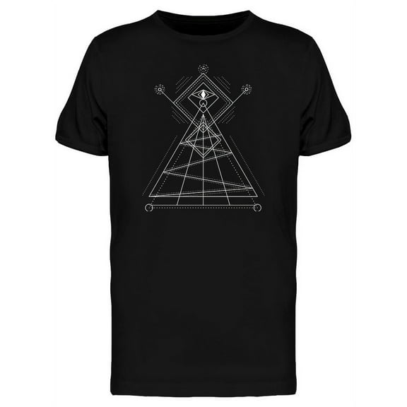 Sacred Figures Geomety Triangle T-Shirt Men -Image by Shutterstock, Male 3X-Large