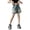 Blue, variant on REDARER Girls Star Distressed Denim Shorts, High Waist Stretch Jean Shorts for Summer Streetwear,9-10 Years