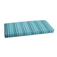 thumbnail image 3 of Humble and Haute Sunbrella Blue Teal Stripe Indoor/Outdoor Bench Cushion 40 in w x 17 in d, 3 of 5