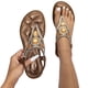 thumbnail image 3 of WILLBEST Sandalias Cómodas, Sandalias Bohemias, Sandalias De Playa, Chanclas, Sandalias De Tiras Para Mujer, Sandalias Planas Con Tiras Y Diamantes De Imitación, 3 of 9