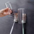 thumbnail image 3 of Stainless Steel Toothbrush Cup Holder Wall Mounted Bathroom Shelf Storage Rack Perforation Free 1 Piece, 3 of 3