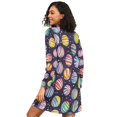 thumbnail image 2 of FORMRS Womens Long Sleeve Nightgowns Crew Neck Sleep Shirt Soft Pajamas Sizes S-3XL, Colorful Candies, 2 of 8
