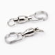 thumbnail image 1 of 50pcs 8 Word Bearing Rolling Swivel Sólido Anillo Snap Conectores de señuelos de pesca (1) Likrtyny Para Estrenar, 1 of 9