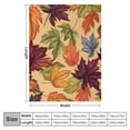 thumbnail image 4 of Fenyluxe Leaves Pattern Foliage Print Flannel Throw Blanket for Bed, Couch, Car - Lightweight & Cozy Blanket for Kids and Adults - All Seasons, Multiple Sizes Available 60x80in, 4 of 6