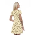 thumbnail image 2 of Women’s A Line Butter Yellow Summer Dress, Retro Triangle Arrangement, Cross Wrap V Neck, 6 Sizes, by Ambesonne, 2 of 2