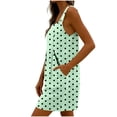 thumbnail image 6 of akafmk Overalls for Women Bib Polka Dots Sleeveless Adjustable Straps Casual Romper with Pockets Cute Daily Summer Outfit, Size XXL, 6 of 7