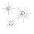 thumbnail image 1 of Stratton Home Decor Hand Made Metal Silver Mirror Burst Wall Decor Set (3 Pack), 1 of 2