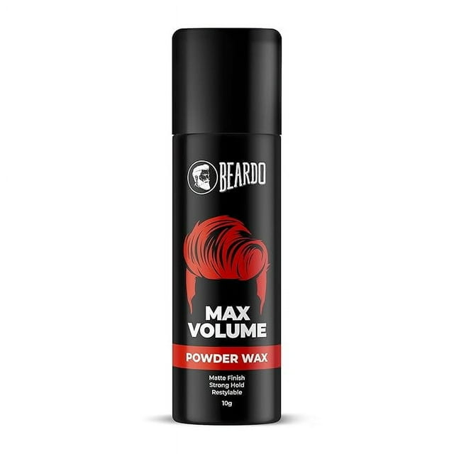 Beardo Max Volume Powder Wax, 10 gm | Powder Hair Wax Men | Hair Styling Wax for Matte Finish | Strong Hold & Restylable Hair Powder For Men | Hair Volumizing Powder Wax Superlight & Instant Volume