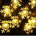 thumbnail image 1 of LINLIN Solar Snowflake String Lights, Outdoor Garden Solar String Lights with 8 Modes Waterproof Solar Christmas Lights for Garden Party Christmas, 1 of 7