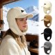 thumbnail image 1 of Sombrero de invierno para protección auditiva para hombres, mujeres | Diseño de lengua cálida | Colgajas engrosadas, fibra de poliéster suave | Negro, Blanco, Gris, Caqui | 22,05-22,83, 1 of 6