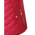 thumbnail image 5 of NE PEOPLE Women’s Quilted Vest – Lightweight Sleeveless Full Zip Up Casual Stand Collar Padding Gilet Jacket with Pockets NEWV40 Pink XL, 5 of 7